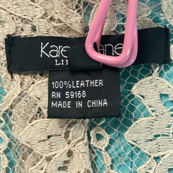 KAREN KANE Blue Suede Leather Blazer Jacket Women’s Medium - Picture 13 of 15